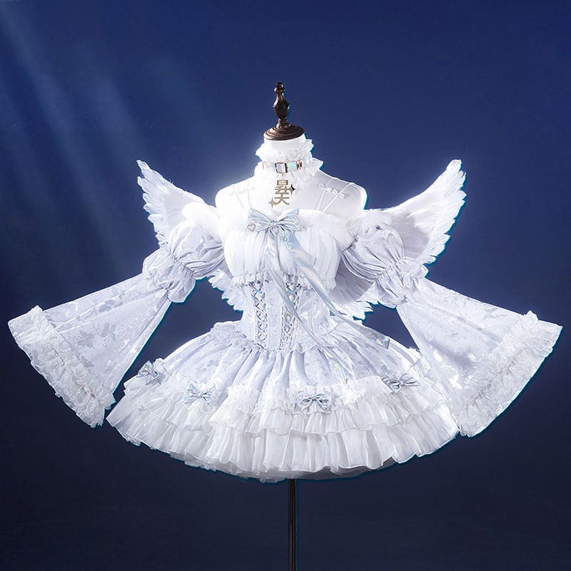 NEEDY GIRL OVERDOSE 超絶最かわてんしちゃん 天使 コスプレ衣装 ゴシックロリータ ワンピース ドレス