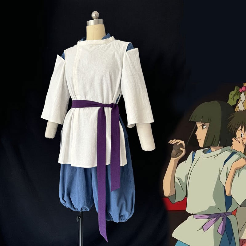 千と千尋の神隠し ハク(白竜) コスプレ衣装  白い狩衣 コスプレ演出服 イベント 変装 仮装 宮﨑駿アニメ