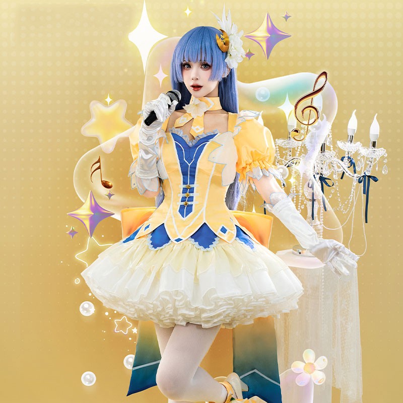 デート·ア·ライブ 誘宵美九 コスプレ衣装 スカート リボン 霊装 かわいい