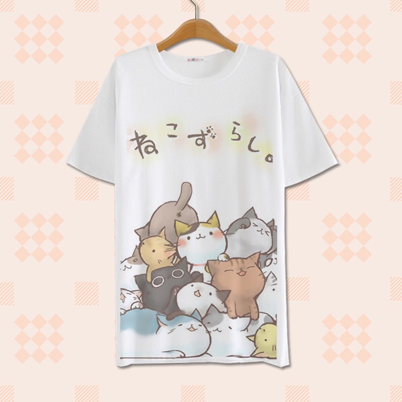 ねこあつめ　萌え萌え風　　ネコ　猫Ｔシャツ