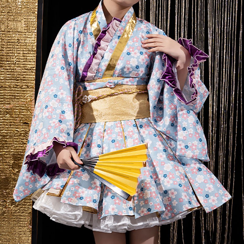 ラブライブ!　絢瀬絵里　コスプレ衣装　和装　ミューズ　μ's　着物　輝夜の城で踊りたい　仮装