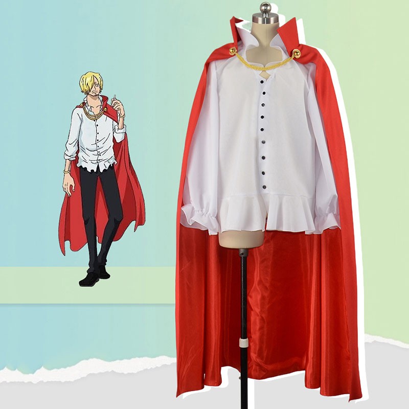 ワンピース　ONEPIECE　サンジ　コスプレ衣装　エレガント　ケープ付き　コスチューム