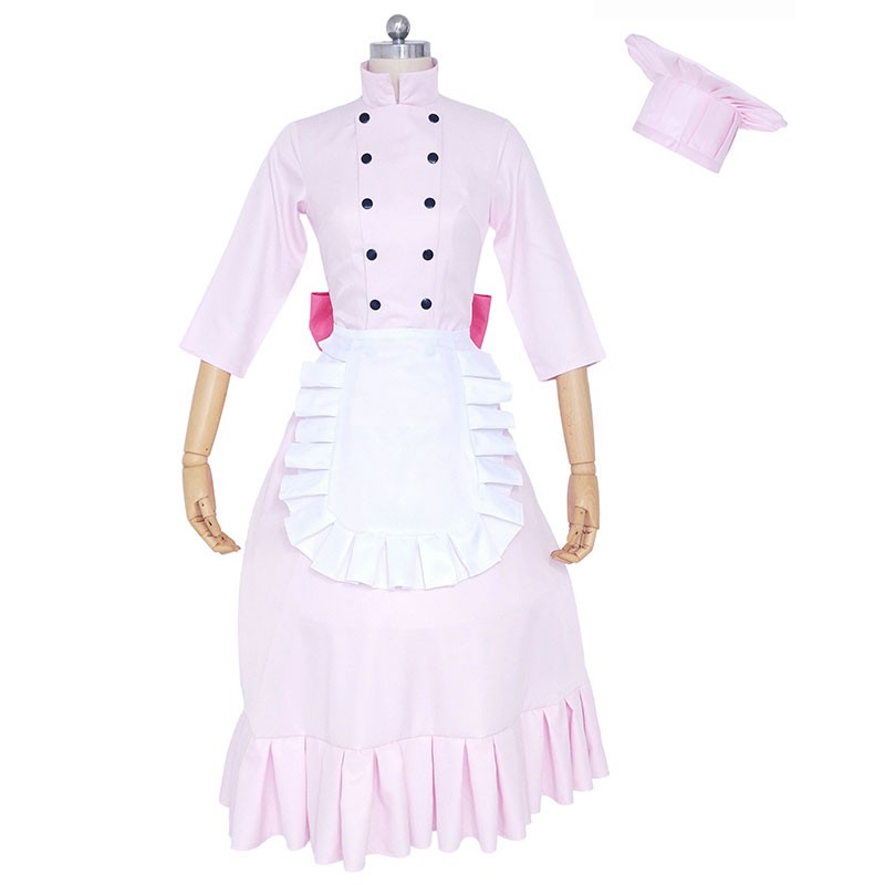 ONE PIECE　ワンピース　シャーロット・プリン　コスプレ衣装　ピンク　かわいい　コスチューム　帽子付き