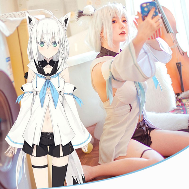 ホロライブYoutuber　白上フブキ コスプレ  しらかみふぶき コスプレ衣装