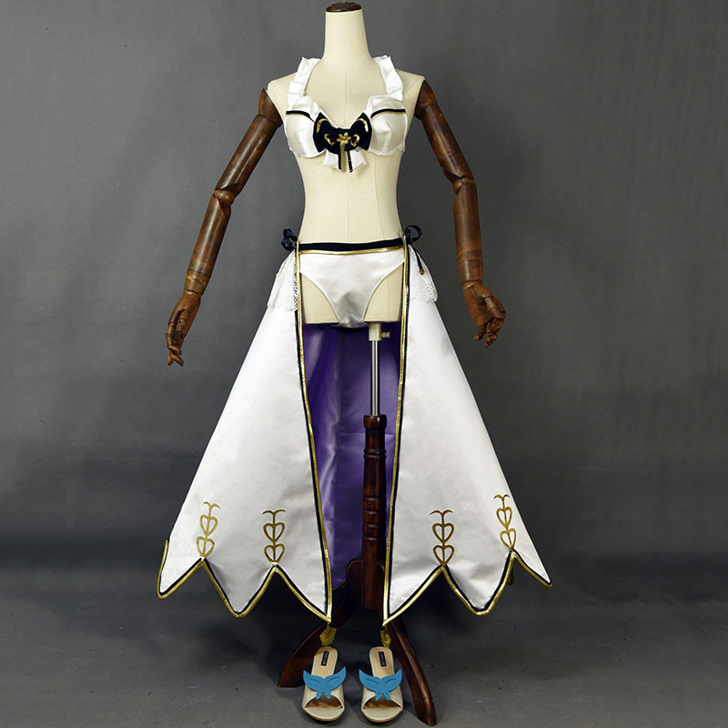 グランブルーファンタジー　ナルメア　コスチューム　戦闘服　セクシー　白い剣士　大き裾
