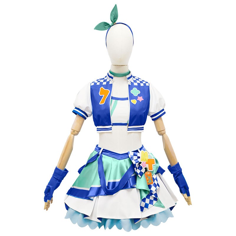 ウマ娘 プリティーダービー　マチカネタンホイザ　コスプレ衣装　ブルー・タービュランス　イベント衣装　青色　かわいい　コスチューム