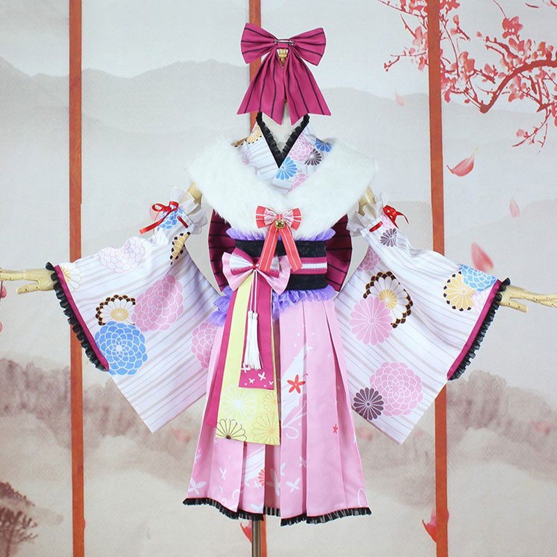 ホロライブ　博衣こより　コスプレ衣装　和風　正月着物　秘密結社holoX　仮装　Vtuber