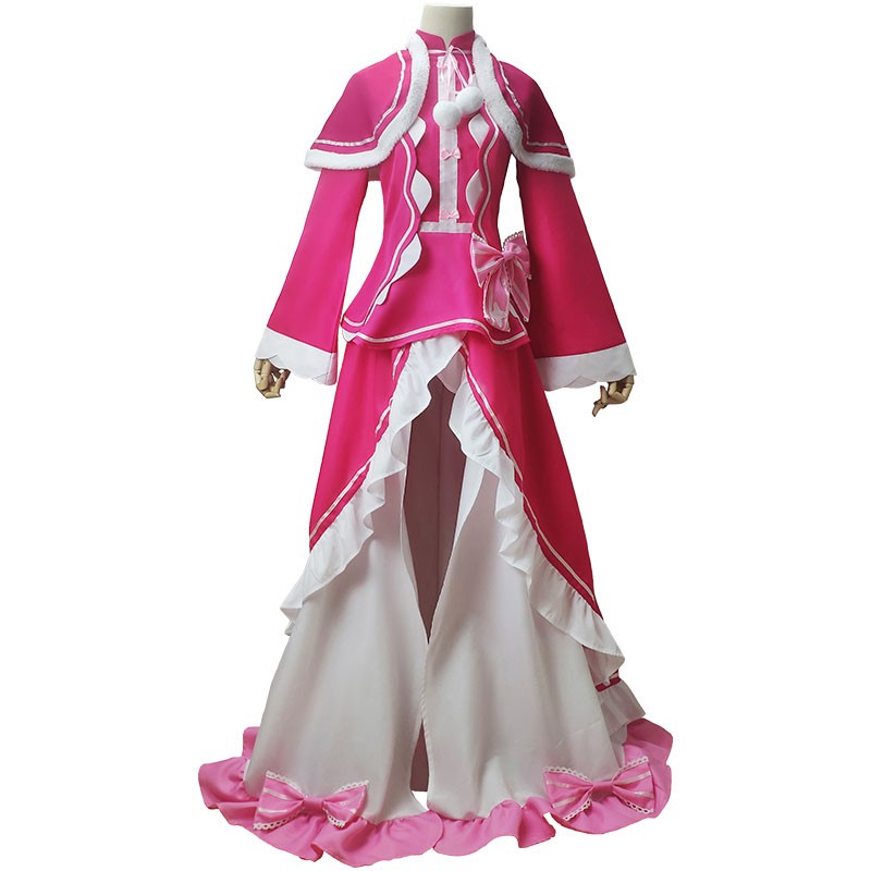 Re:ゼロから始める異世界生活　ベアトリス　コスプレ衣装　ロリータ風　ピンク　アニメ　かわいい　コスチューム