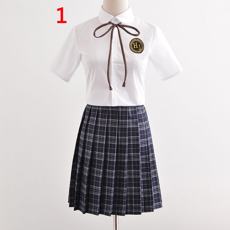 制服　jk　コスプレ衣装　清楚　セーラー服　3本線の襟　セット　セーター ブラウス 半袖 長袖