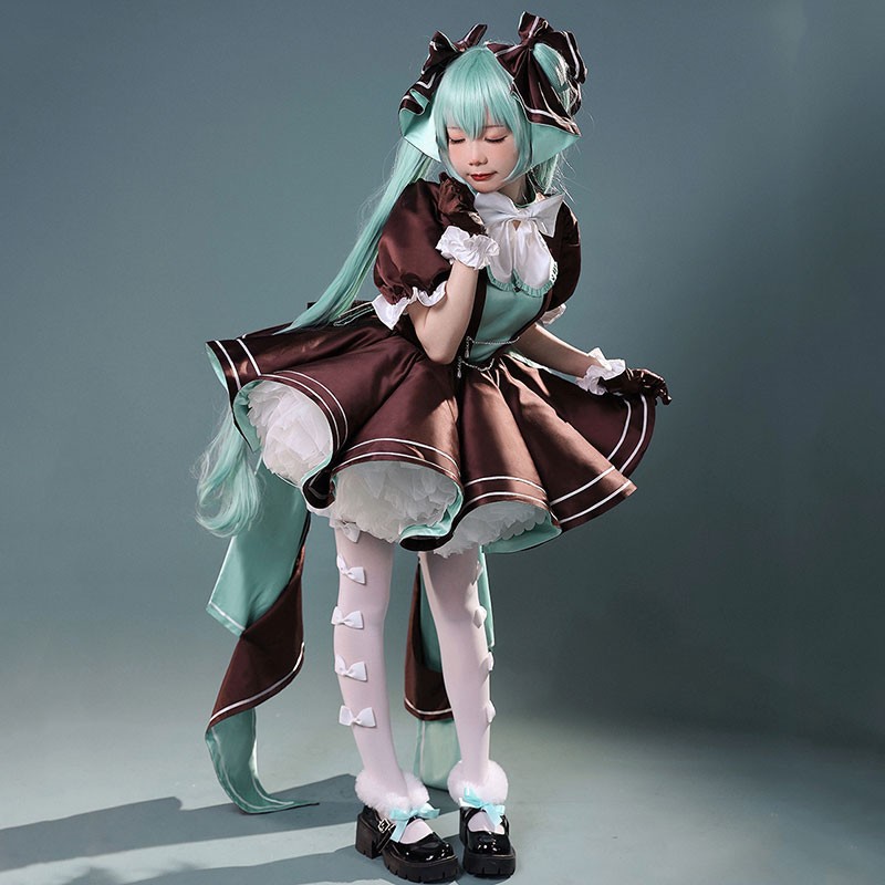 初音 ミク　Miku　コスチューム　ワンピース　ウサギ洋服　感謝祭　舞台衣装　