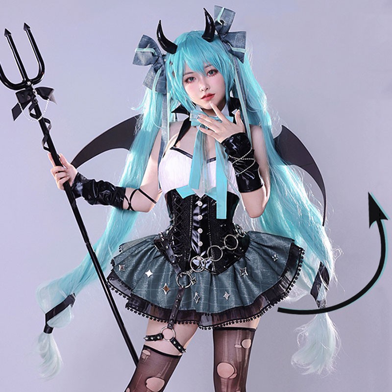 初音ミク　コスプレ衣装　コルセット　女装　スカート　ミニスカート