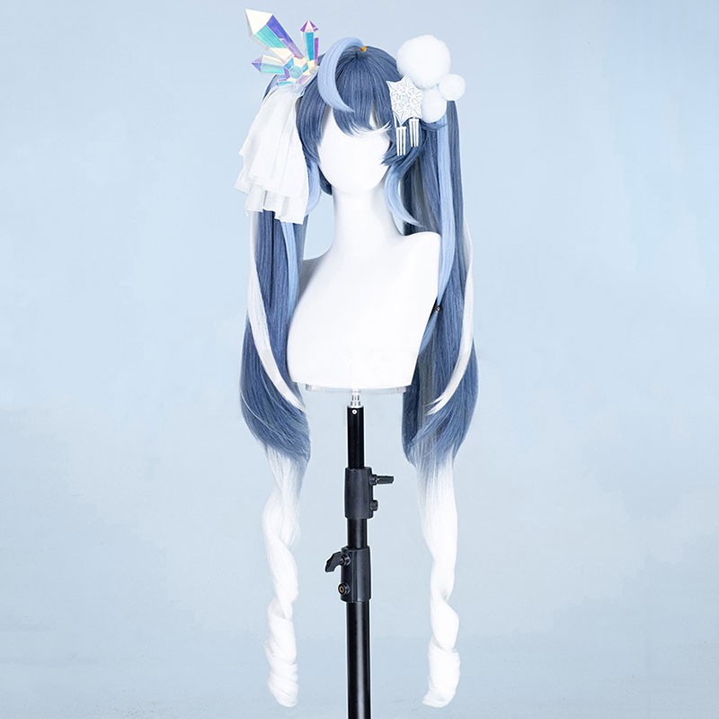 初音ミク 雪ミク コスプレかつら かわいい 撮影 ポニーテール