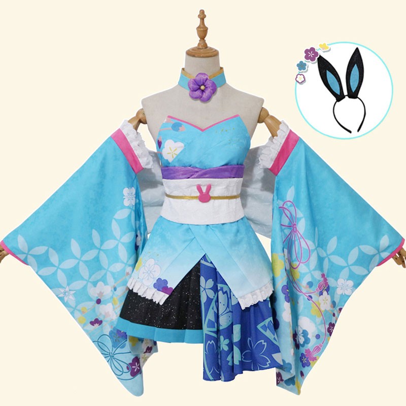 初音ミク Miku コスプレ衣装 きもの かわいい うさぎ郎 コスチューム