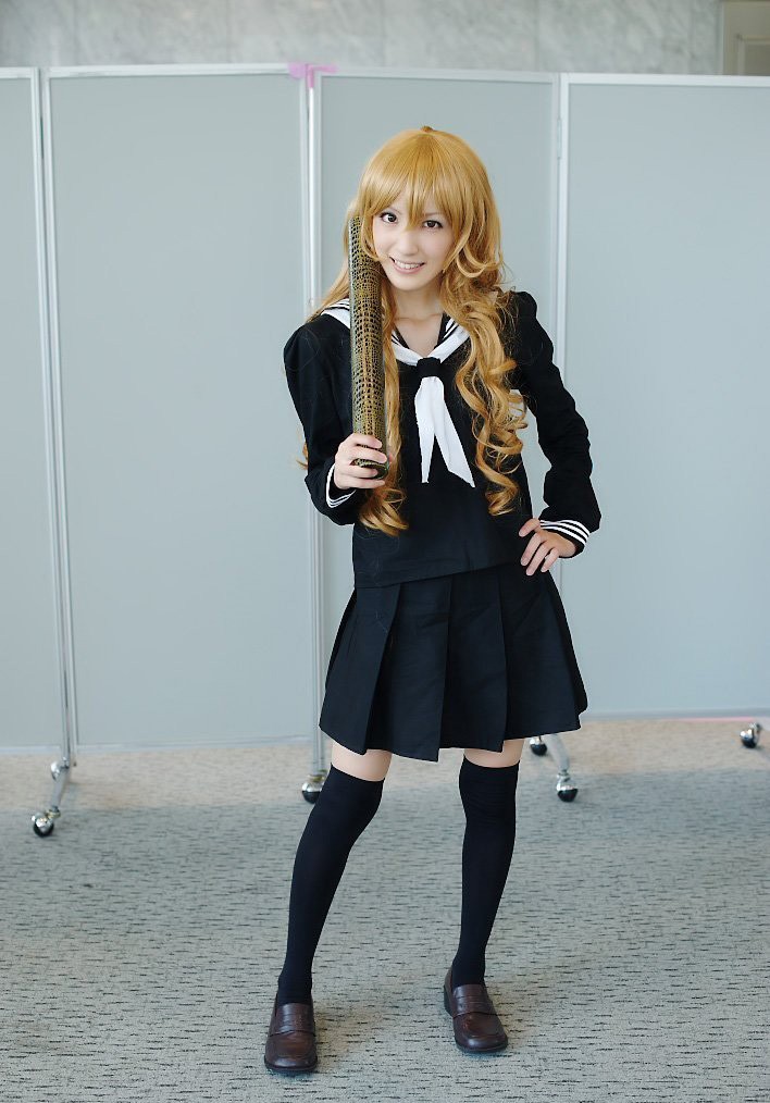 とらドラ！逢坂 大河（あいさか たいが） 紺の制服 セーラー服 コスプレ衣装