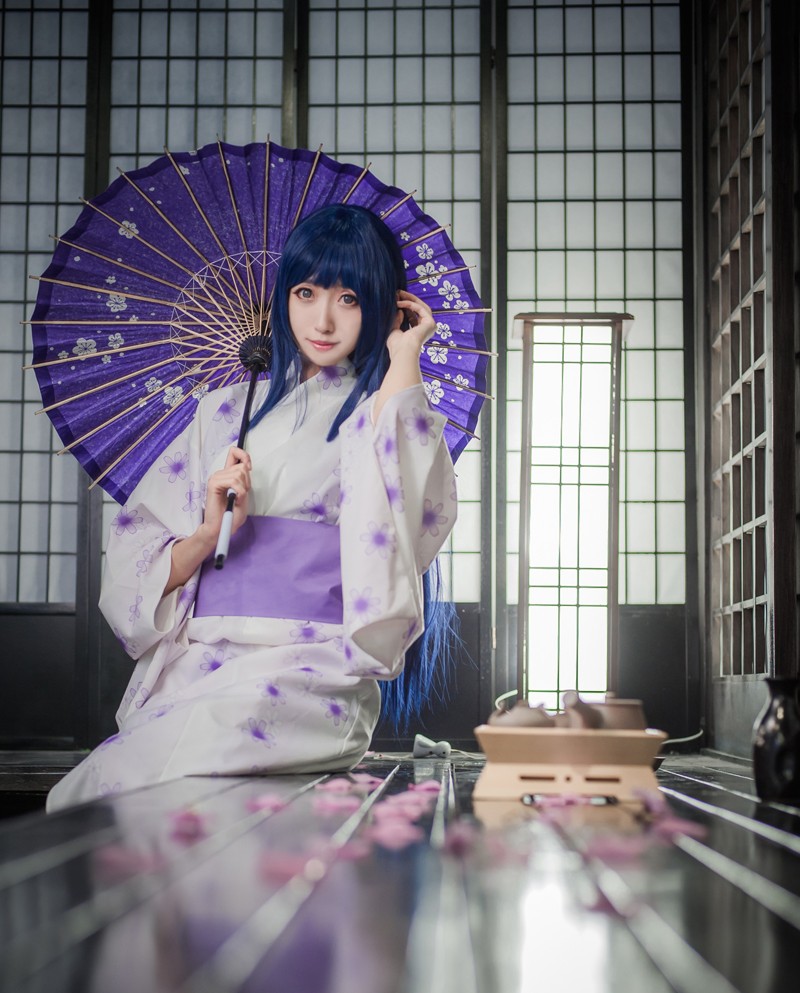 NARUTO-ナルト- 疾風伝 日向ヒナタ 和服　着物 コスプレ衣装