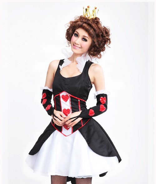 アリス マッドネス リターンズ Alice: Madness Returns Queen of Hearts ハートの女王風 コスプレ衣装 コスチューム デラックスロングドレス?ハロウィン?クィーンオブハート