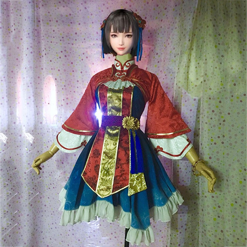 真・三國無双8　大喬　コスプレ衣装　スカート　赤　オーダーメイド