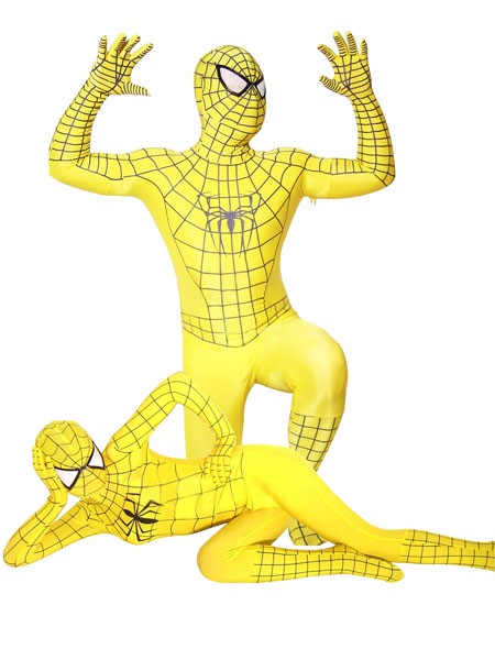 スパイダーマン　全身タイツ衣装 　黄　