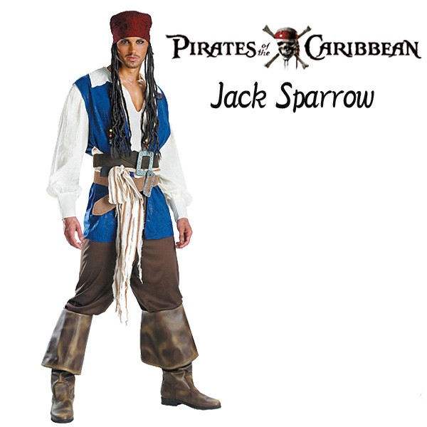 ハロウィーン 衣装　大人用　パイレーツオブカリビアン　ジャック?スパロウ　Jack Sparrow　海賊　コスプレ衣装