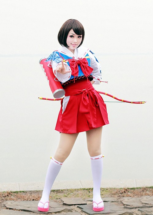 戦国BASARA(戦国バサラ)-鶴姫(つるひめ)風　コスプレ衣装　新品