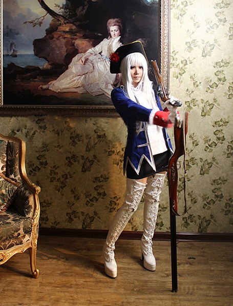 Axis powers 　ヘタリア 　プロイセン娘 　ギルベルト?バイルシュミット 　コスプレ衣装 