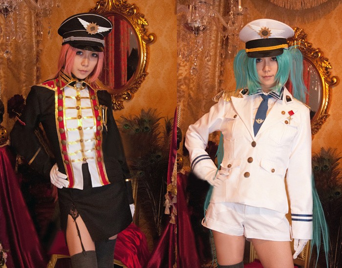 V家 VOCALOID 初音ミク 巡音ルカ 軍服 コスプレ衣装