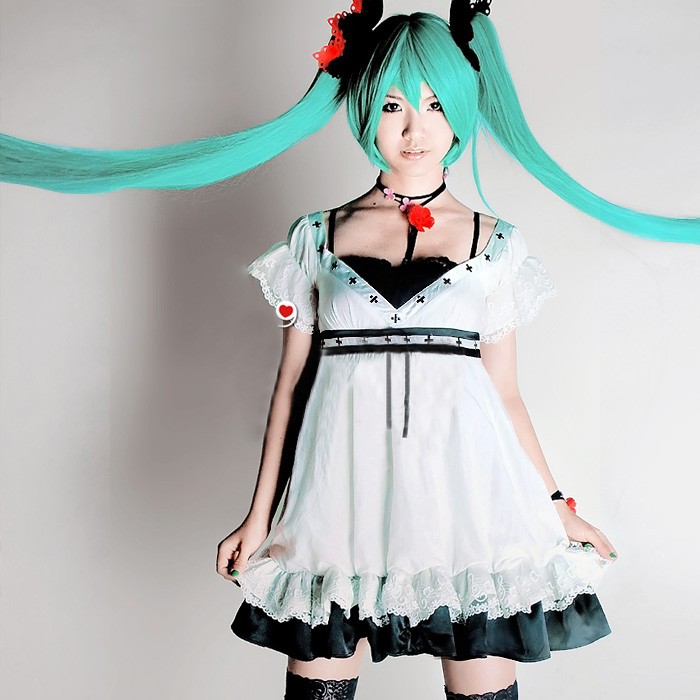 VOCALOID　世界で一番のおひめさま　初音ミク風ドレス コスプレ衣装