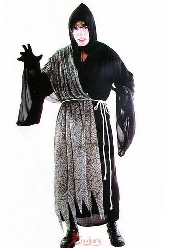 ハロウィーン用　幽霊ドクロ悪魔　仮装　蜘蛛柄のハロウィーン衣装
