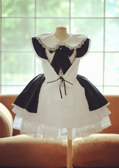 長袖ロリータ系メイド服　プリンセス洋服　コスプレ メイド服 