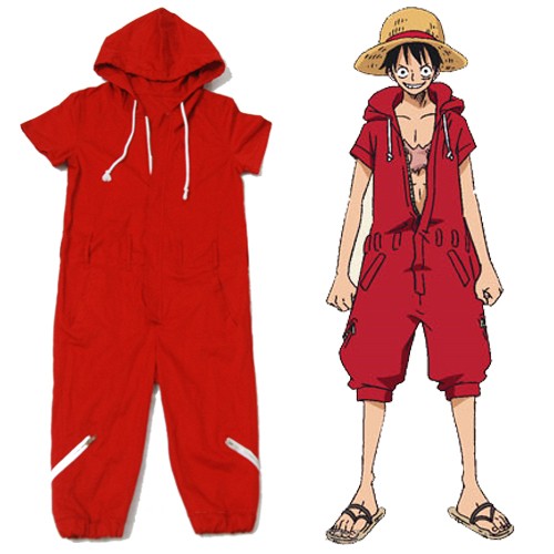 ONE PIECE モンキー?d?ルフィ サロペット ボディスーツ コスプレ衣装