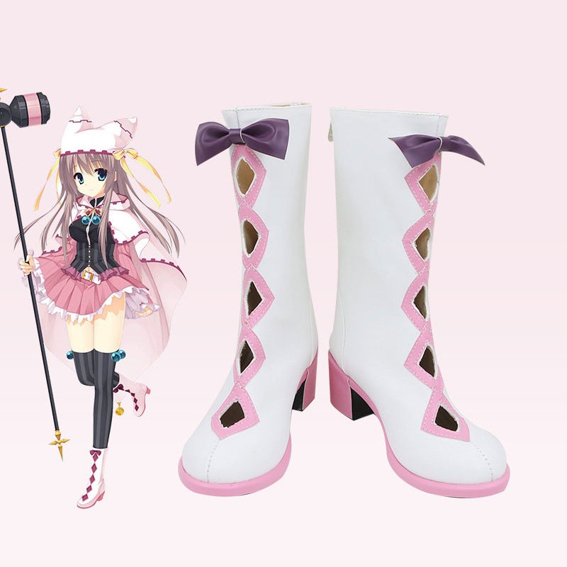 サノバウィッチ 椎葉紬 しいばつむぎ コスプレ靴 変身魔女 コスプレブーツ オーダーメイド可