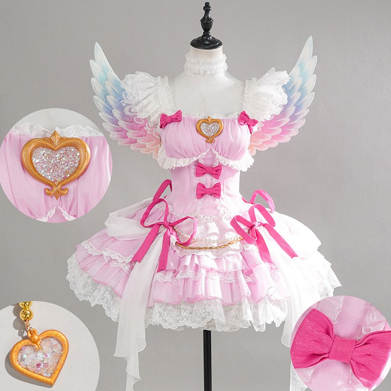 アイカツ! オーロラキスコーデ 星宮いちご ほしみやいちご コスプレ衣装 コスチューム 変装 翼