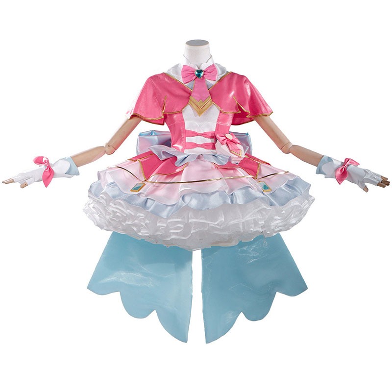 名探偵プリキュア! 小林みくる変身 キュアミスティック コスプレ衣装 アイドル衣装 ステージ衣装 ワンピース ケープ