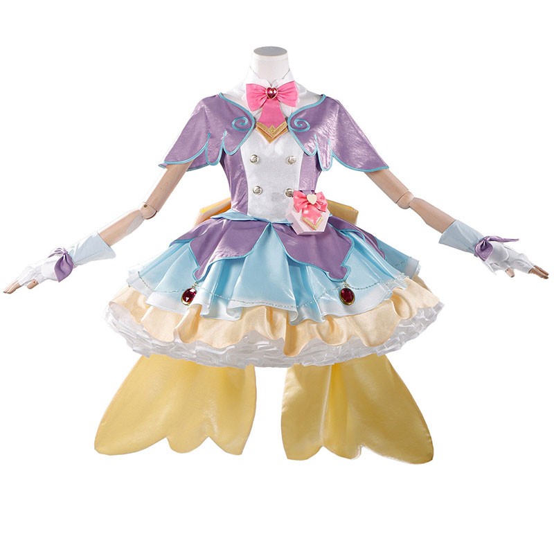 名探偵プリキュア! 明智あんな変身 キュアアンサー ワンピース ケープ コスプレ衣装 アイドル衣装  ステージ衣装