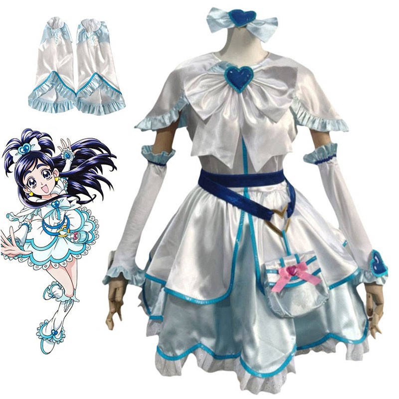 ふたりはプリキュアMaxHeart 雪城ほのか変身 キュアホワイト コスプレ衣装 キャラクターコスチューム 送料無料