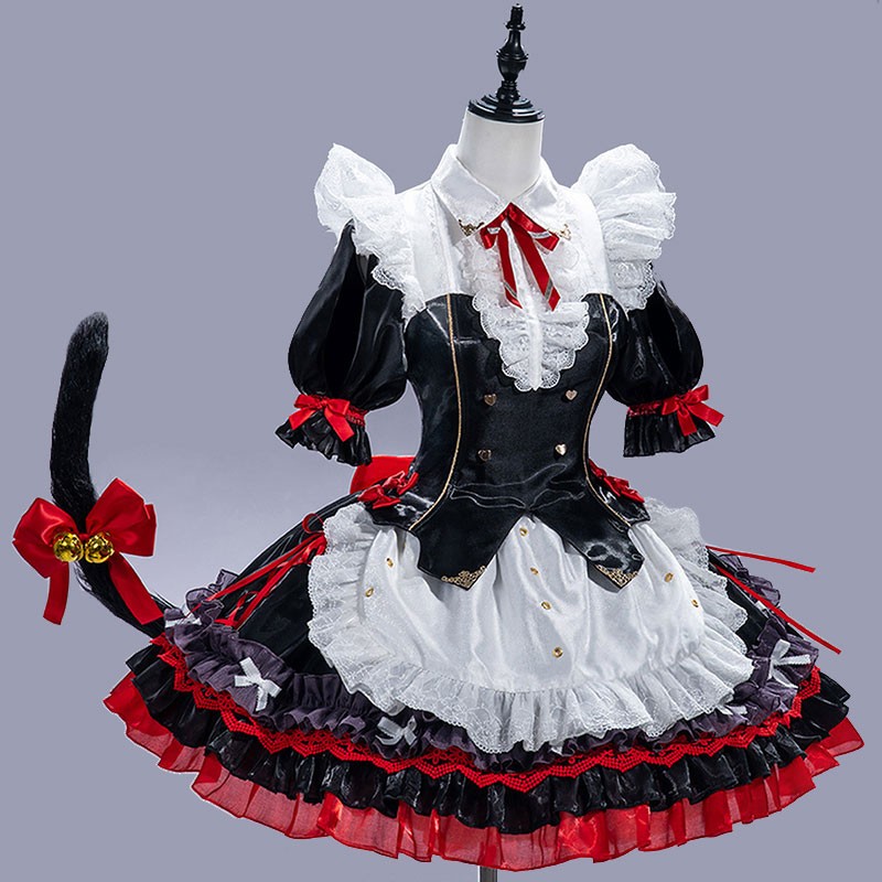 鳴潮 Chisa 朽葉千咲 くちばちさ コスプレ衣装 コスチューム メイド服 ゴシック ロリータ ワンピース