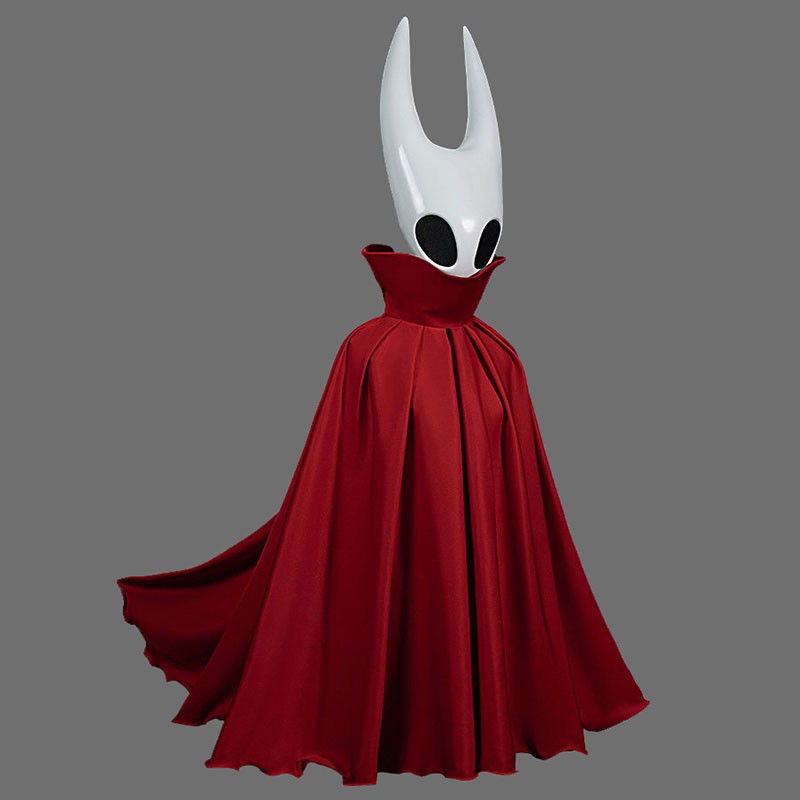 Hollow Knight:Silksong Hornet（ホーネット） コスプレ衣装 変装 仮装 コスチューム 赤いマント 仮面 マスク