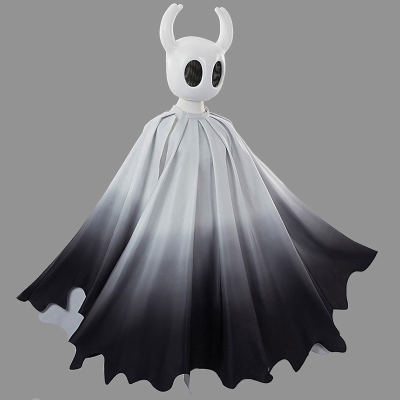 HollowKnight ホロウナイトの主人公 放浪者 (The Knight) コスプレ衣装 変装 コスチューム 灰色のマント 仮面 マスク