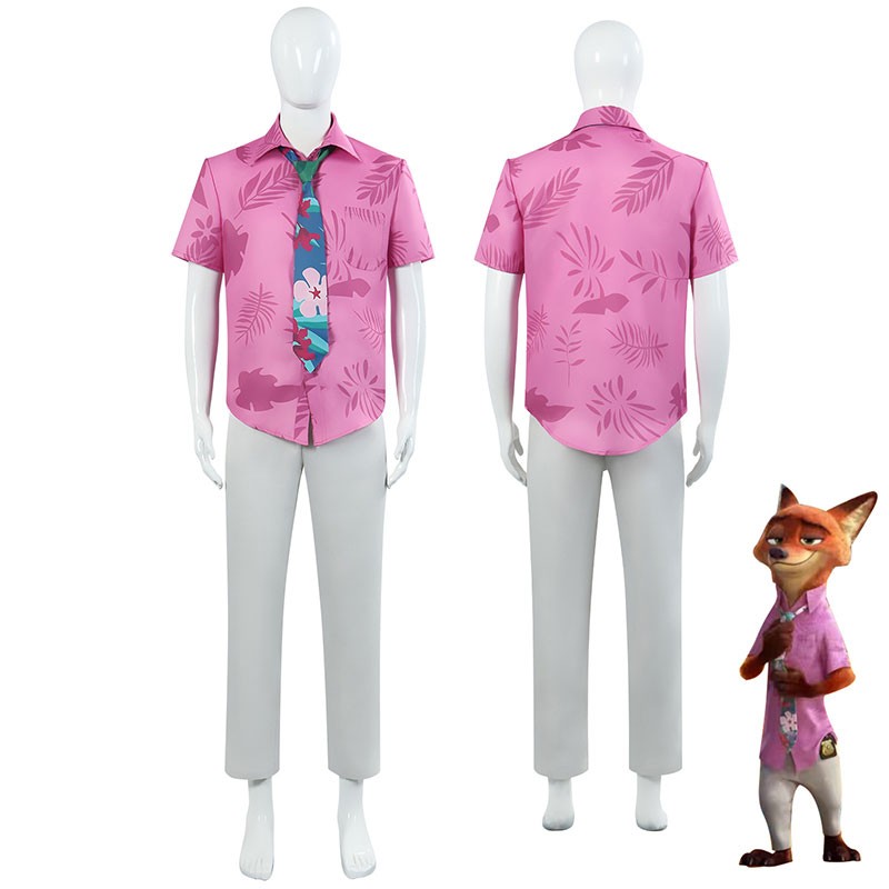 Disney　ディズニー　Zootopia 2　ズートピア2　Nick Wilde　ニック・ワイルド かっこいい コスプレ衣装　コスチューム シャツ