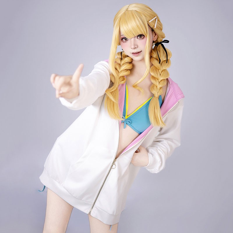 学園アイドルマスター 初星学園アイドル 藤田ことね コスプレ衣装 キミとセミブルー アイドル衣装 水着 パーカー