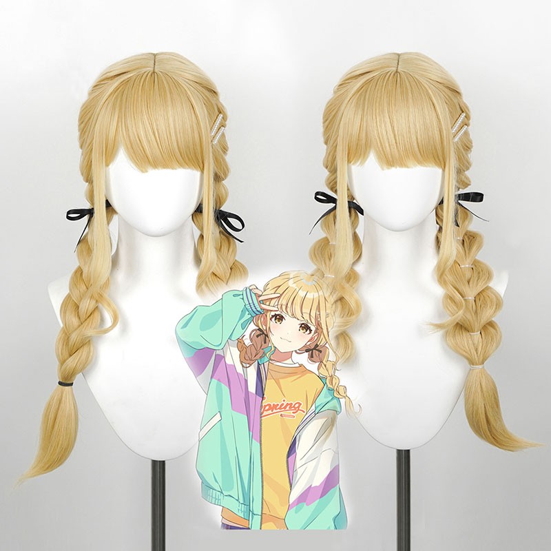 学園アイドルマスター 初星学園アイドル 藤田ことね コスプレウィッグ 耐熱かつら cosplay 撮影用