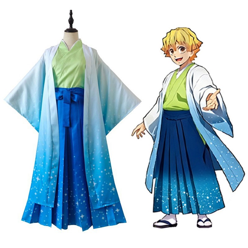 鬼滅の刃 竈門炭治郎 我妻善逸 冨岡義勇 和と星空 和服 着物 コスプレ衣装 コスチューム 男女兼用 送料無料