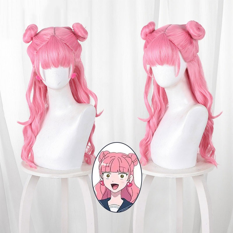 正反対な君と僕 鈴木みゆ すずきみゆ コスプレウィッグ ピンク色鬘 耐熱かつら ピアス 送料無料