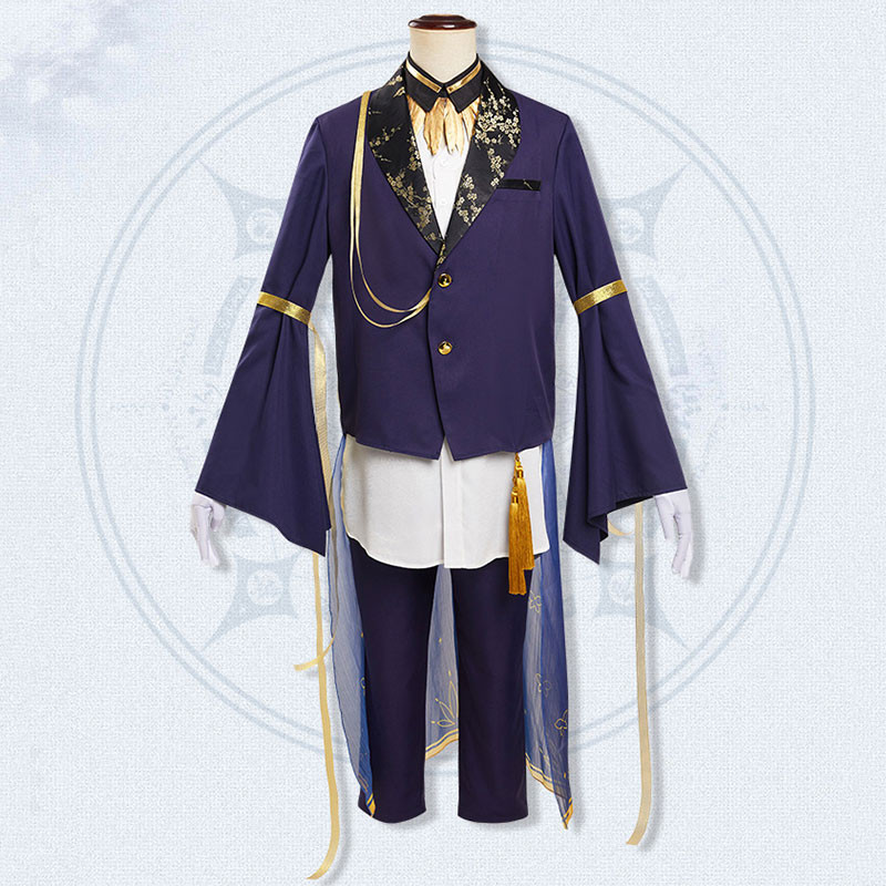 Fate/Grand Order　オベロン　コスプレ衣装　バレンタイン礼装　紺色　エレガント　ゲーム　仮装