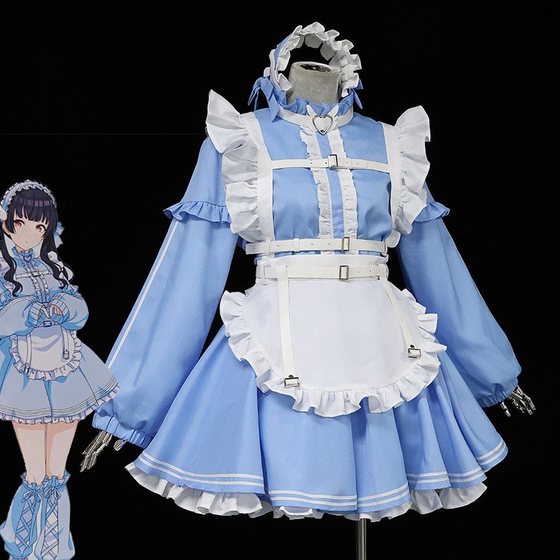 アイドルマスターシャイニーカラーズ 黛冬優子 まゆずみふゆこ コスプレ衣装 メイド服 撮影 ロリータ コスチューム