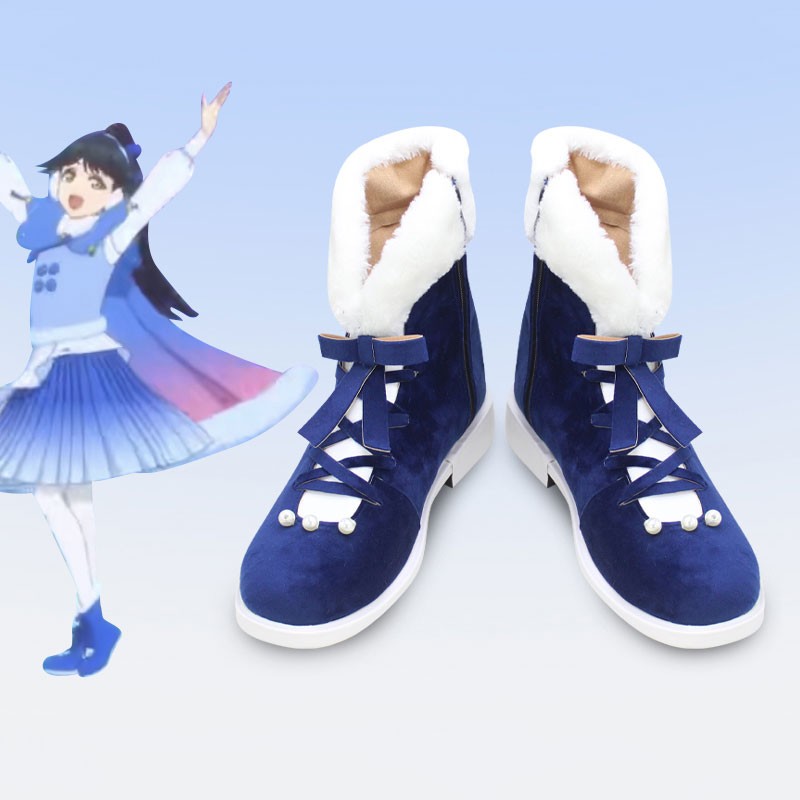 ラブライブ！　葉月恋　はづき れん　コスプレ靴　　萌え　かわいい　紺色