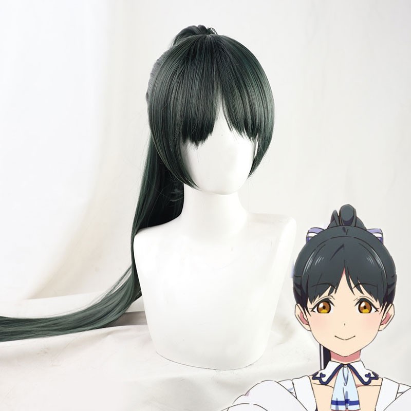 ラブライブ！　葉月恋　コスプレかつら　黒グレー　かわいい　撮影　立体感
