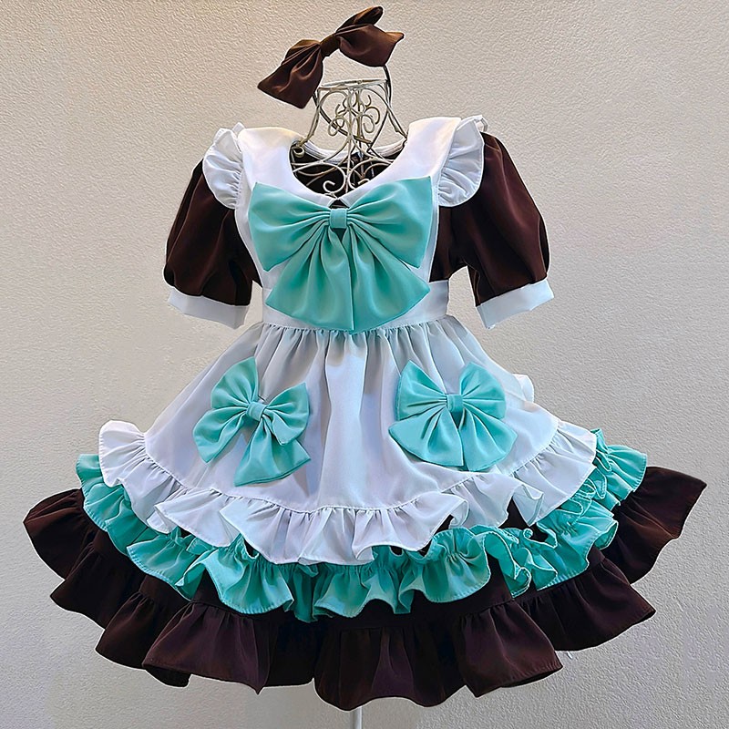 メイド服 撮影 かわいい オーダーメイド コスチューム コスプレ衣装 大きなリボン