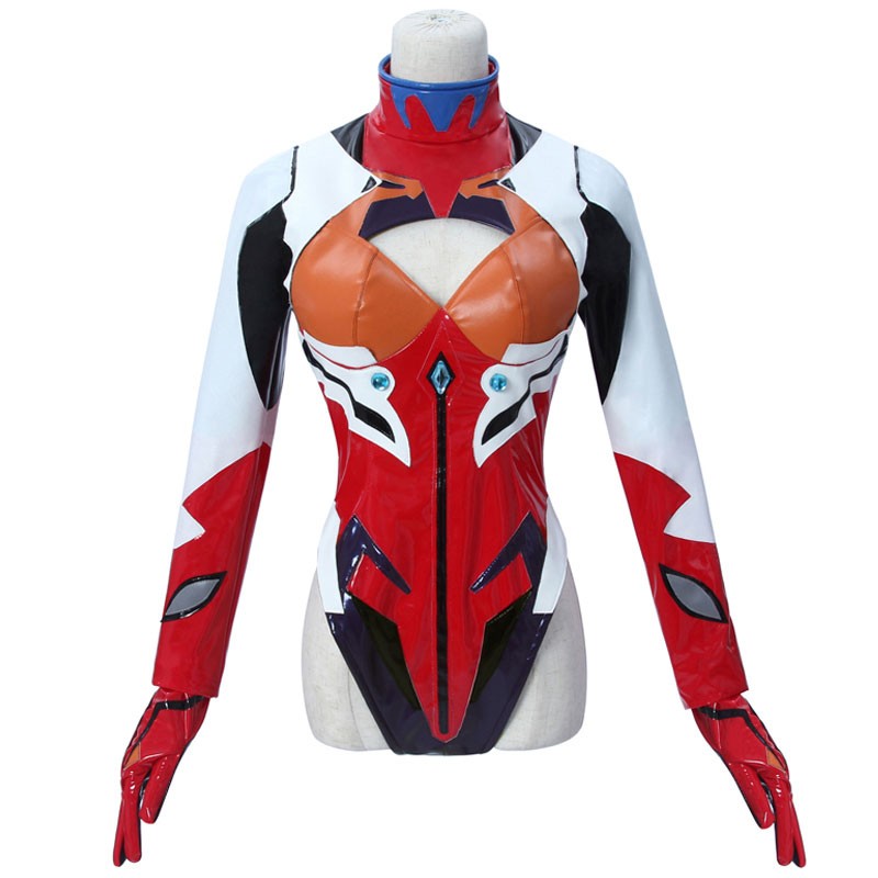 新世紀エヴァンゲリオン　惣流・アスカ・ラングレー 　ボディースーツ　コスプレ衣装  制服 撮影 かっこいい コスチューム