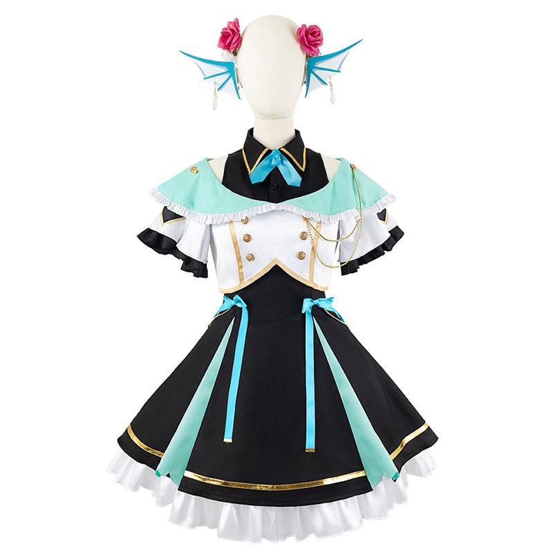 Vtuber NIJISANJI にじさんじ  竜宮フィナーナ コスプレ衣装 かわいい コスチューム スカート ロリータ